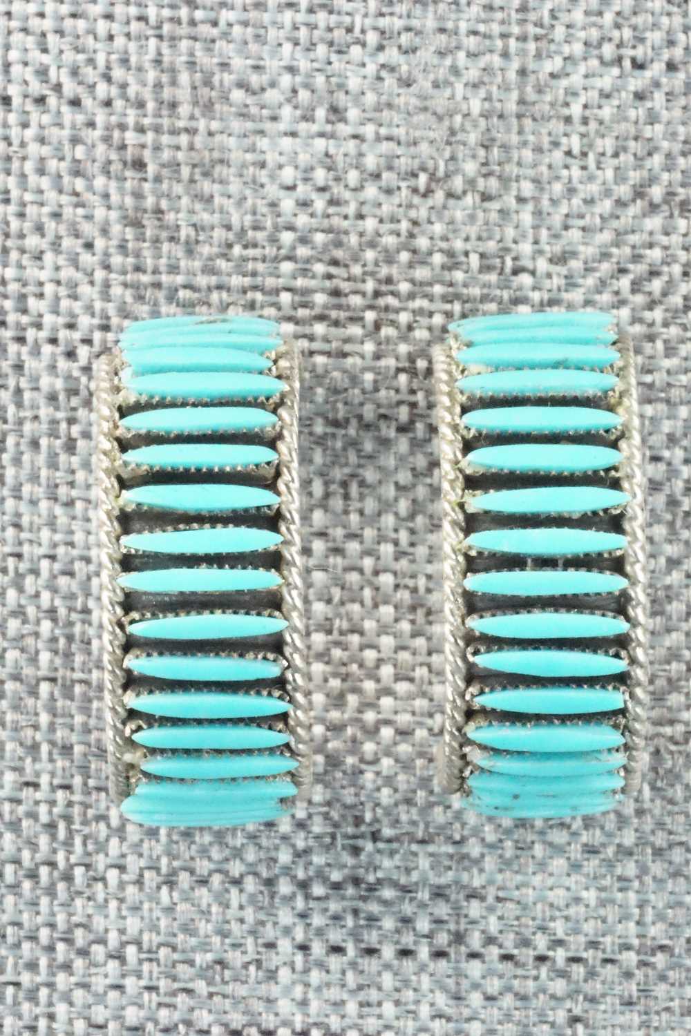 Turquoise & Sterling Silver Earrings - Bernard Peina