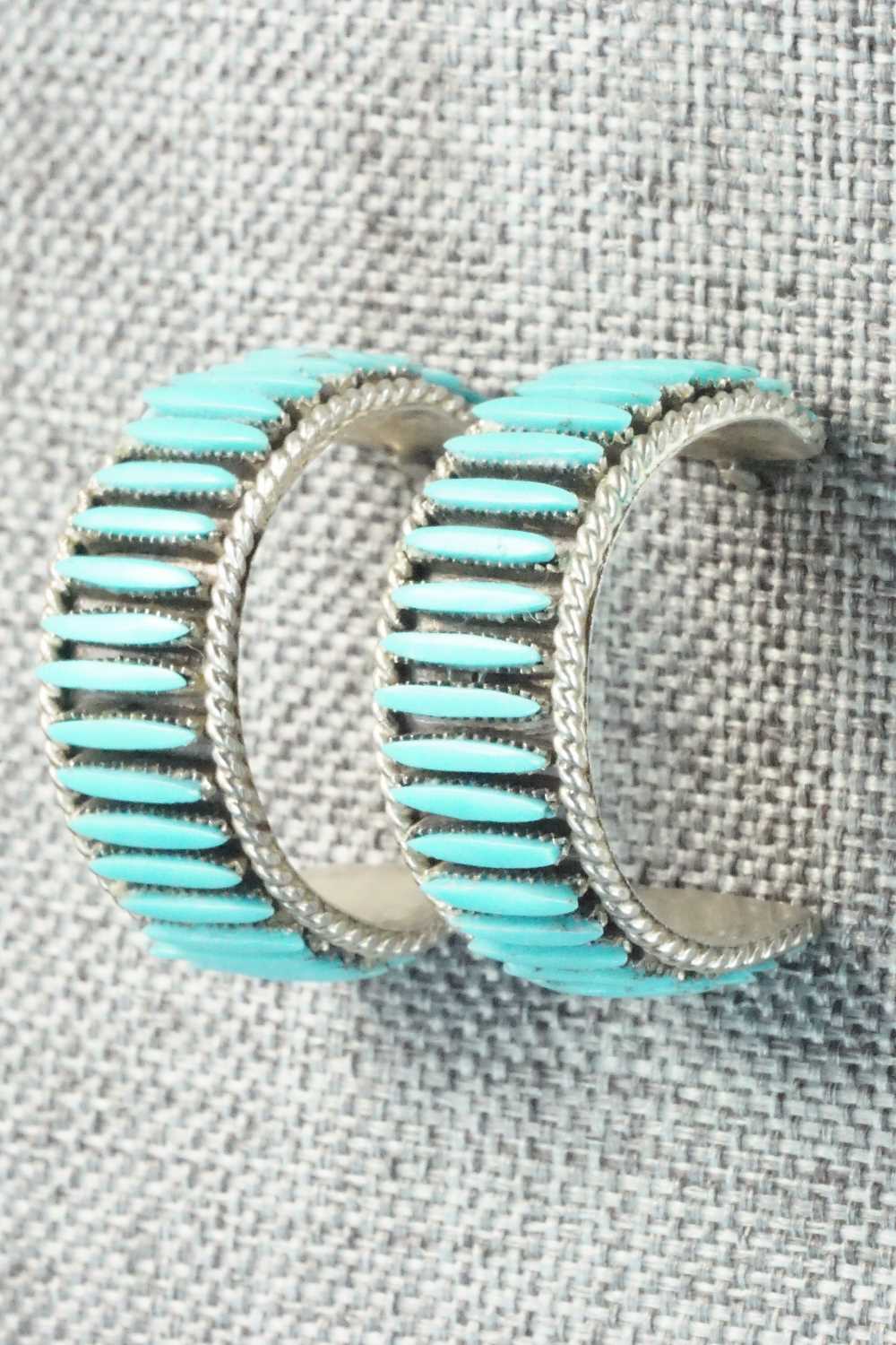 Turquoise & Sterling Silver Earrings - Bernard Peina