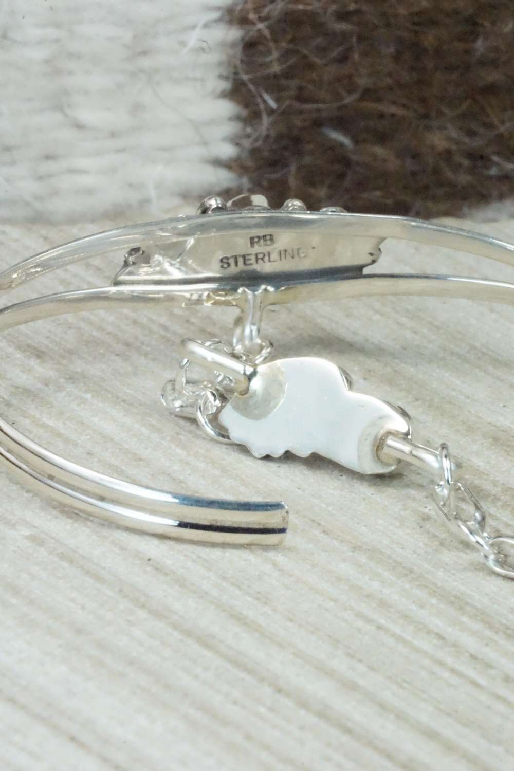 Opal & Sterling Silver Princess Bracelet & Ring - Size 8.75