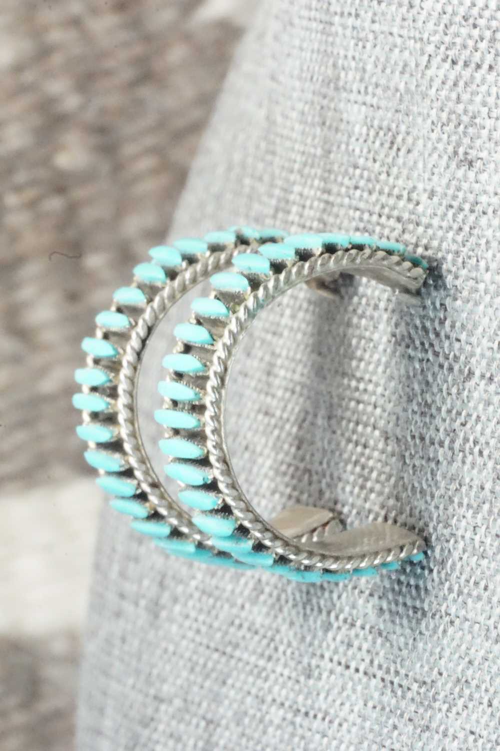 Turquoise & Sterling Silver Earrings - Bernard Peina
