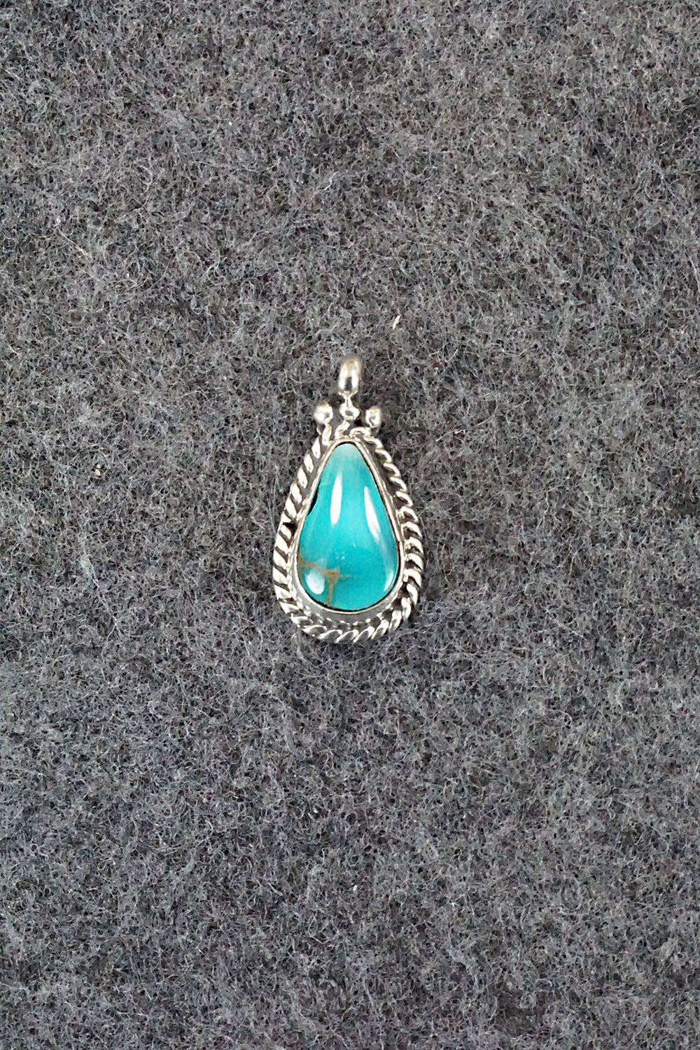 Turquoise and Sterling Silver Pendant - Jan Mariano
