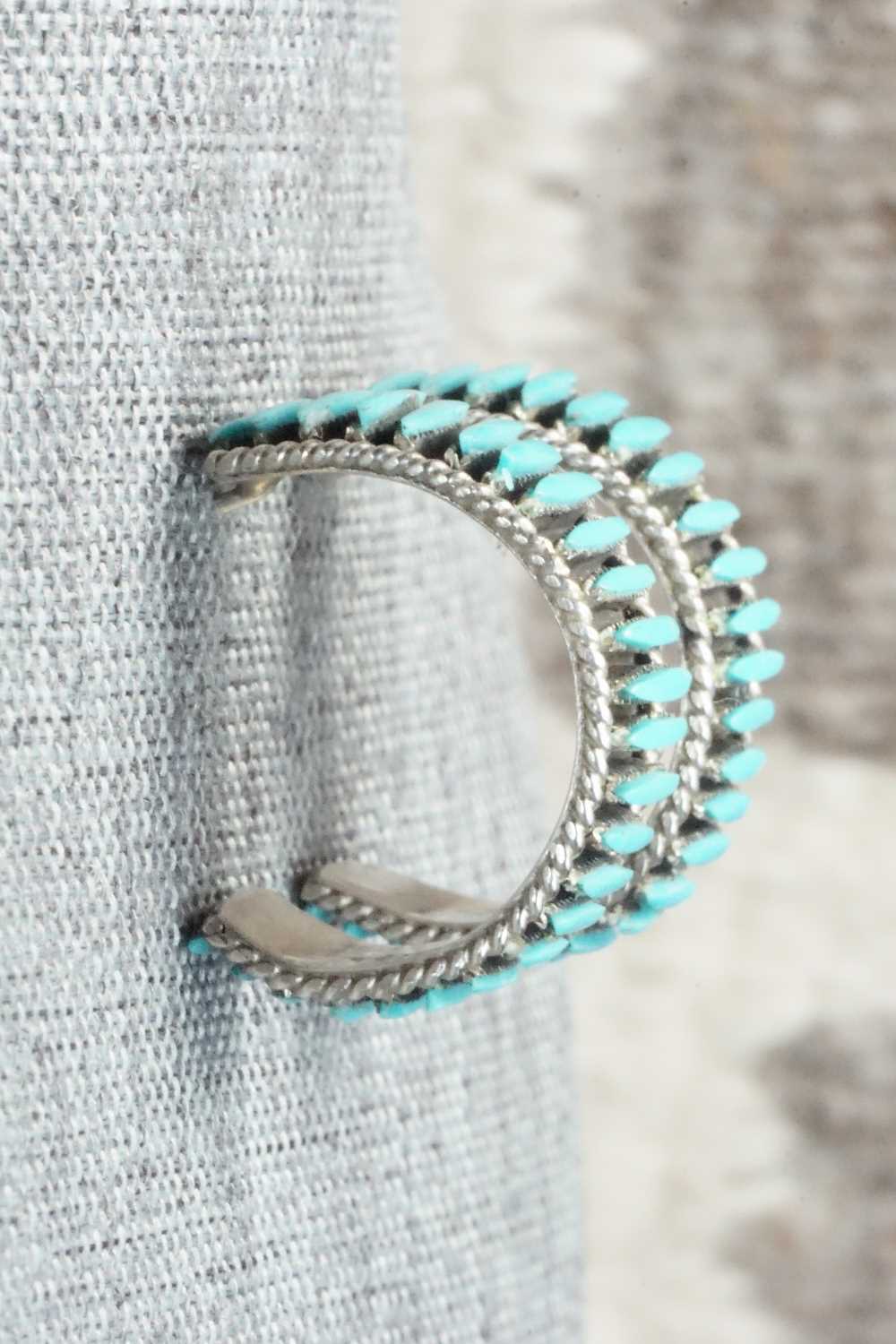 Turquoise & Sterling Silver Earrings - Bernard Peina
