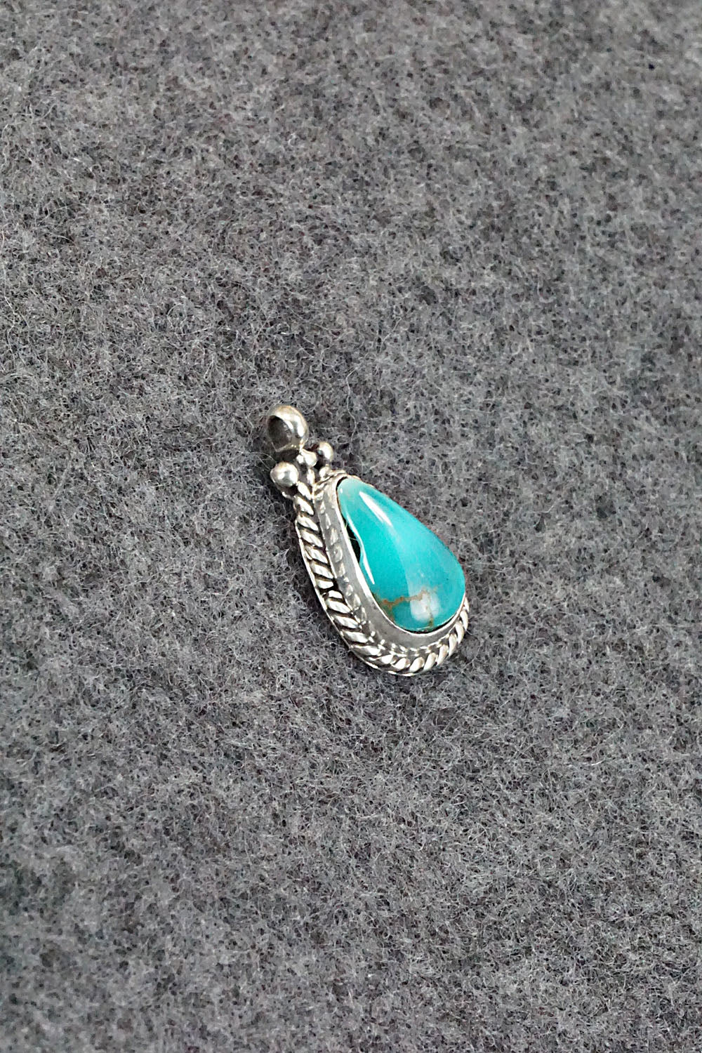 Turquoise and Sterling Silver Pendant - Jan Mariano
