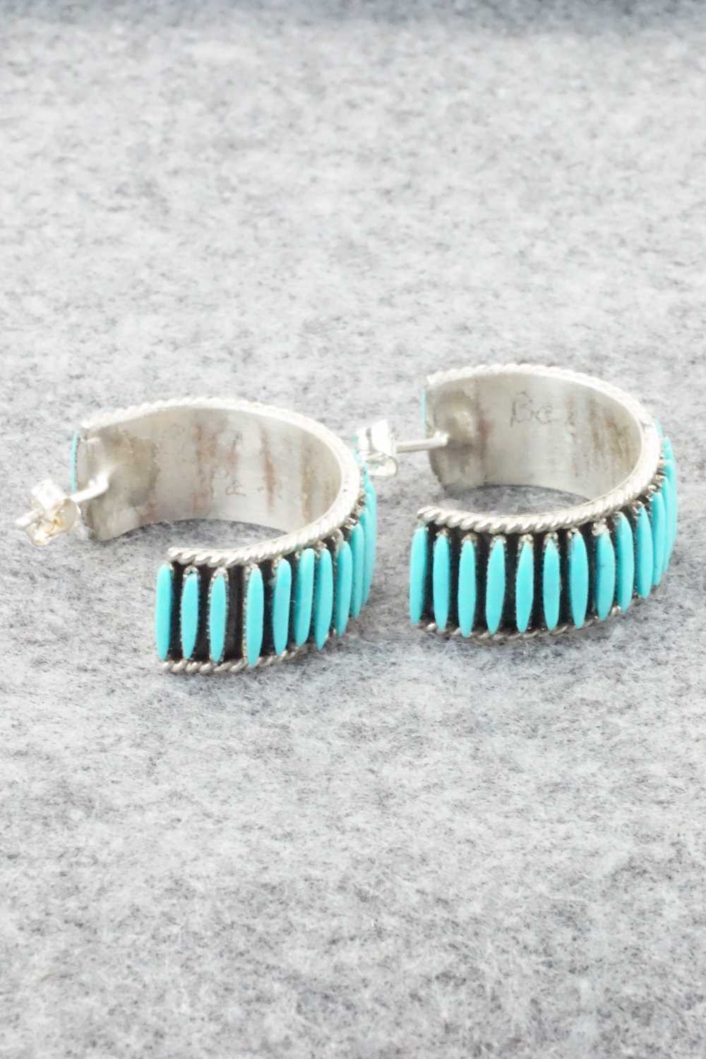 Turquoise & Sterling Silver Earrings - Bernard Peina