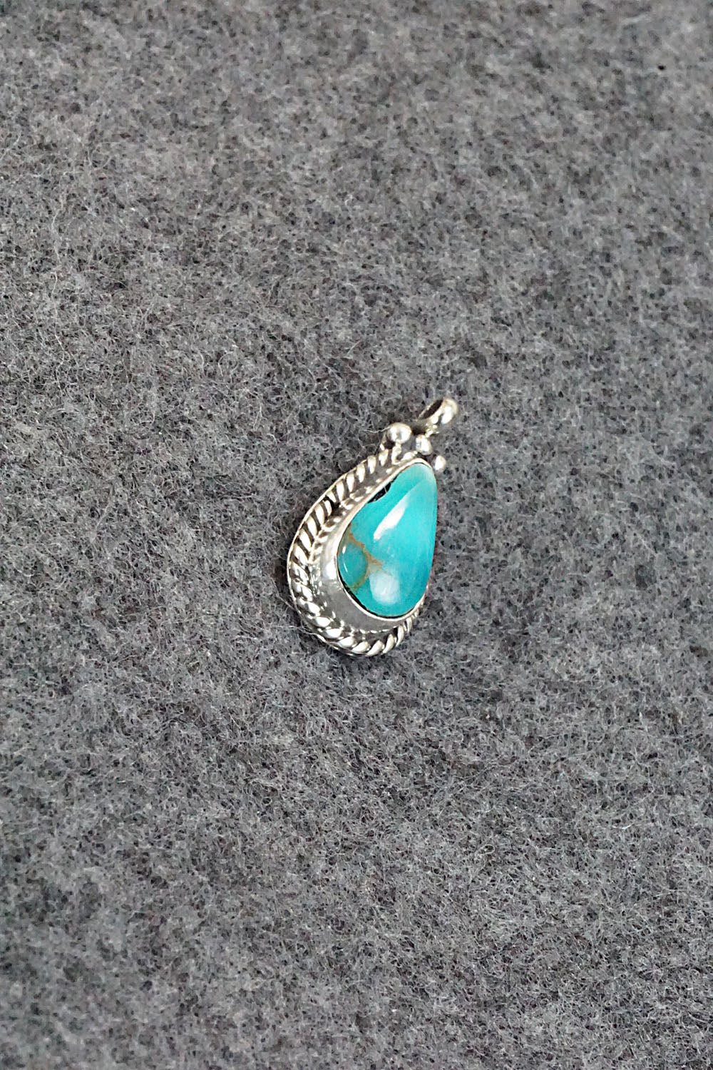 Turquoise and Sterling Silver Pendant - Jan Mariano