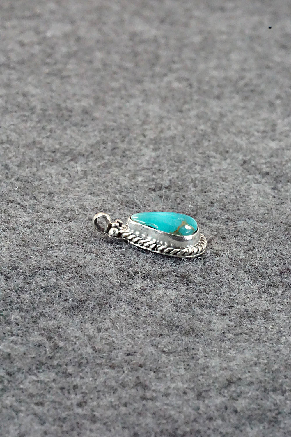 Turquoise and Sterling Silver Pendant - Jan Mariano