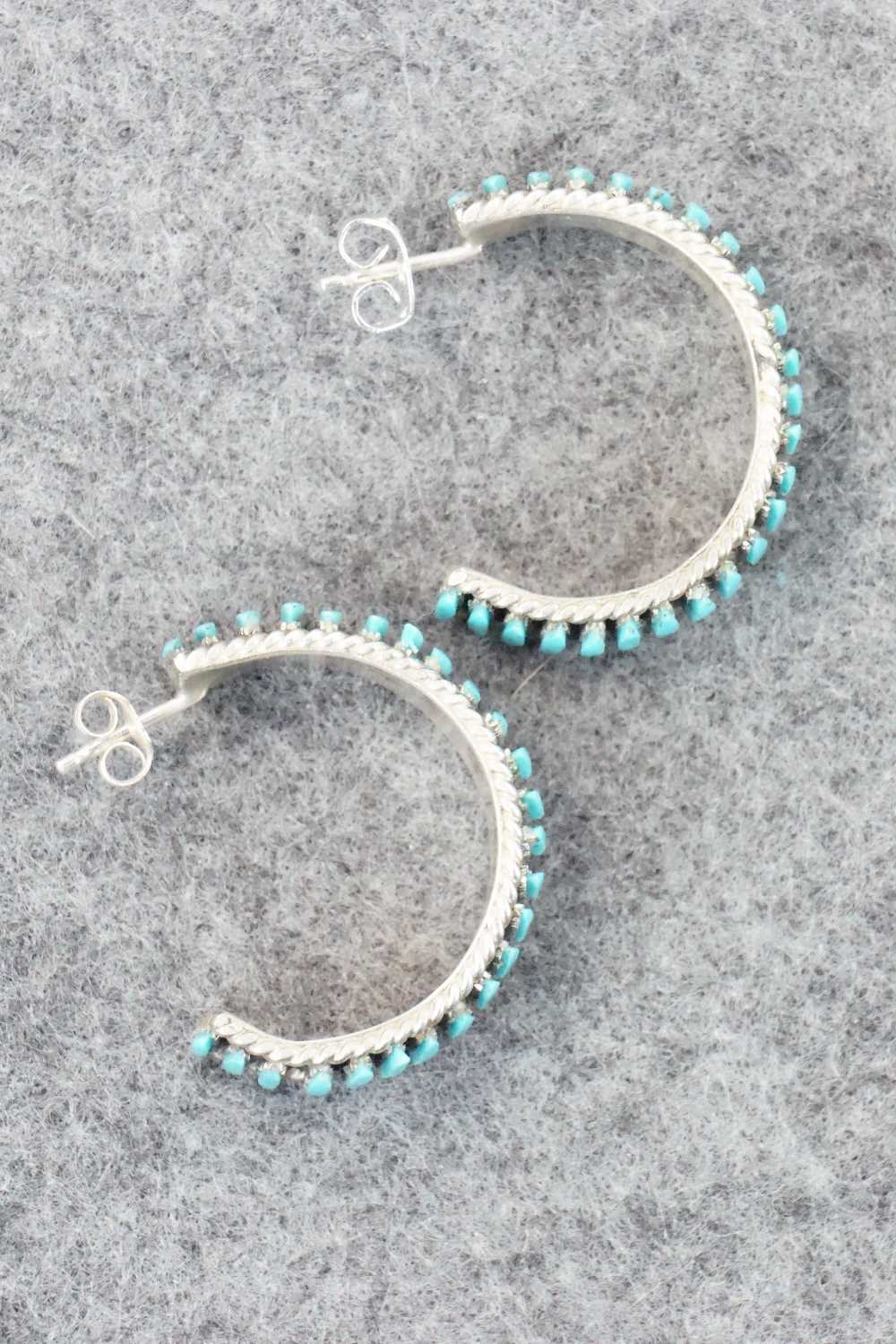 Turquoise & Sterling Silver Earrings - Bernard Peina