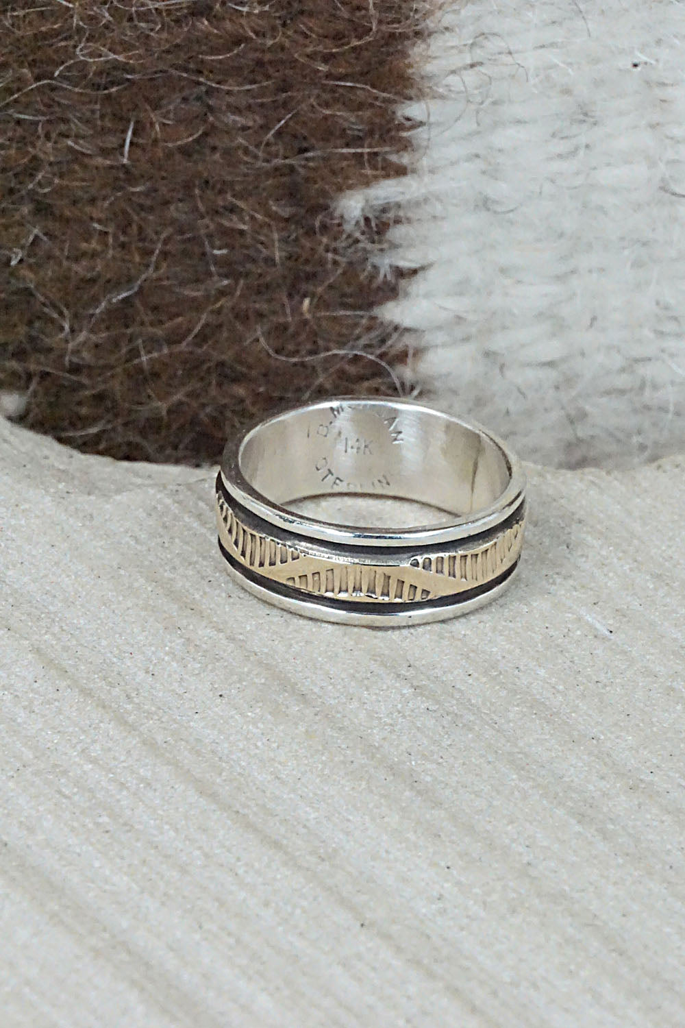 Sterling Silver & Gold Fill Ring - Bruce Morgan - Size 7