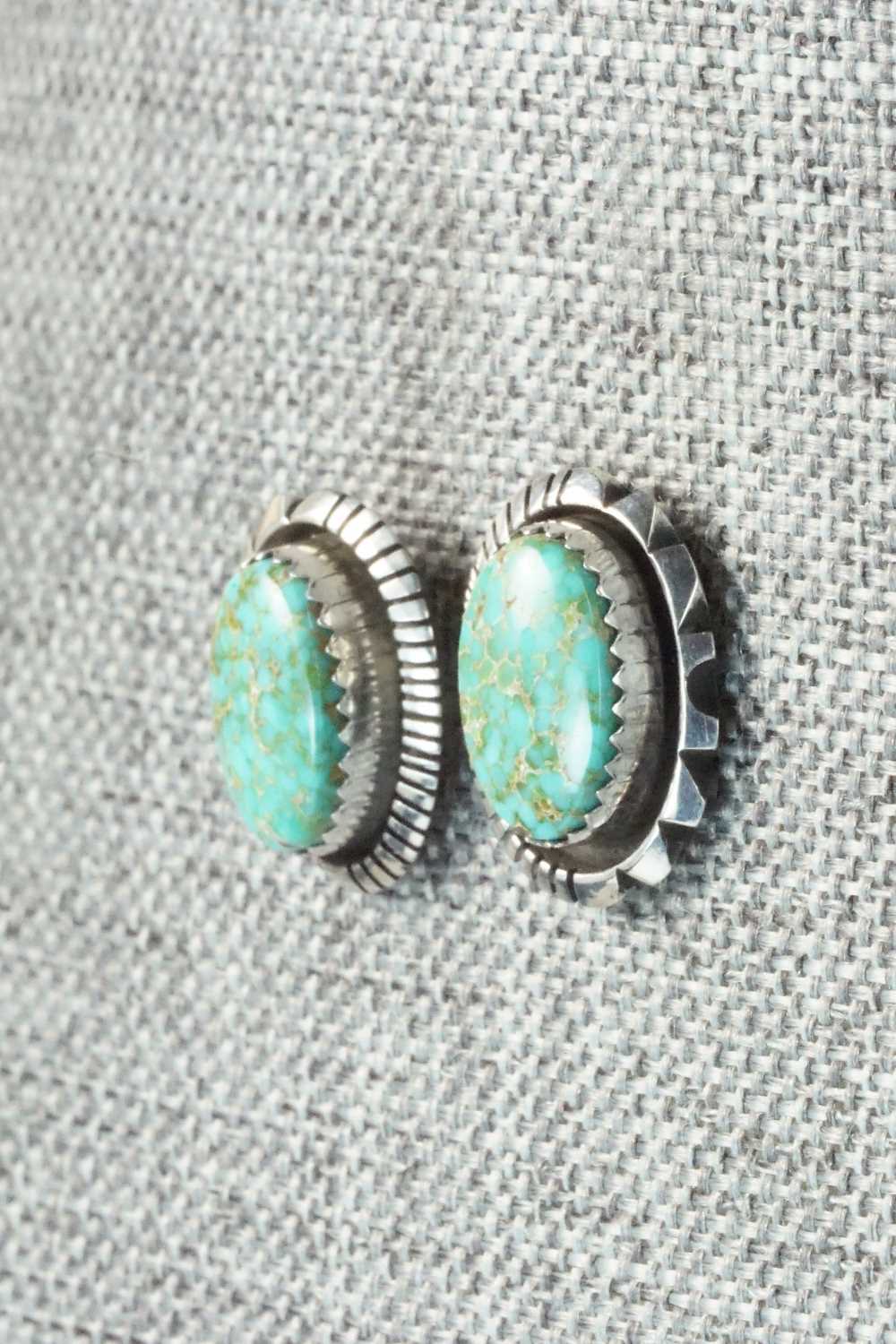 Turquoise and Sterling Silver Earrings - Toby Henderson