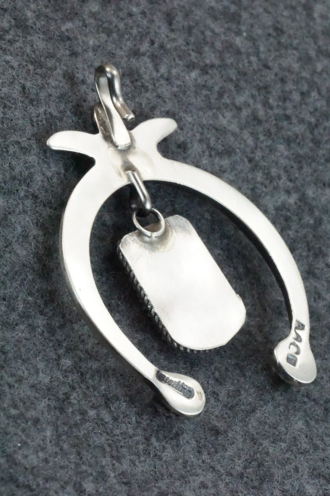 Spiny Oyster, Turquoise and Sterling Silver Pendant - Martha Cayatineto