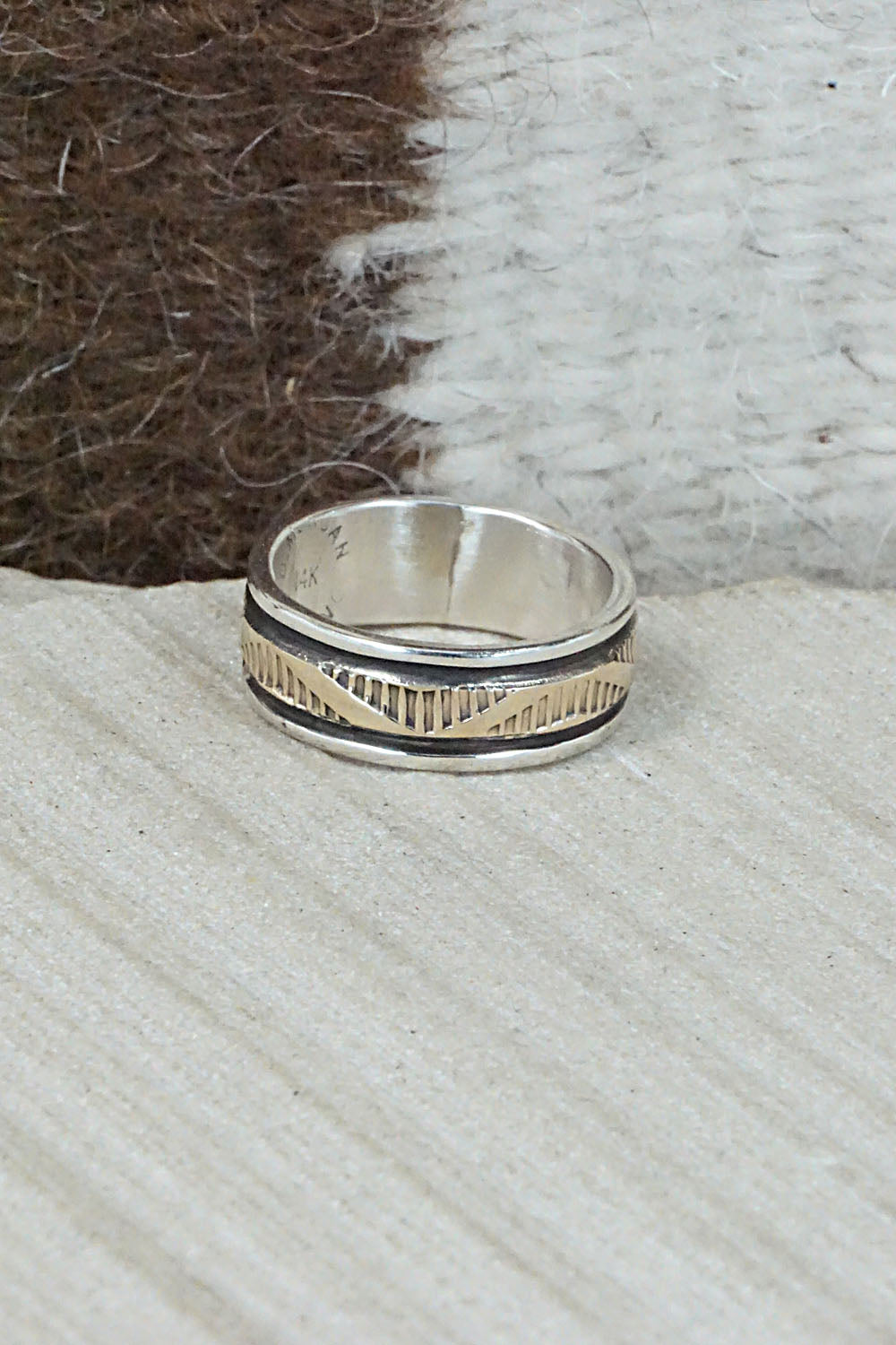 Sterling Silver & Gold Fill Ring - Bruce Morgan - Size 7