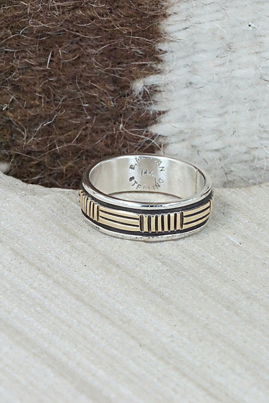 Sterling Silver & Gold Fill Ring - Bruce Morgan - Size 9