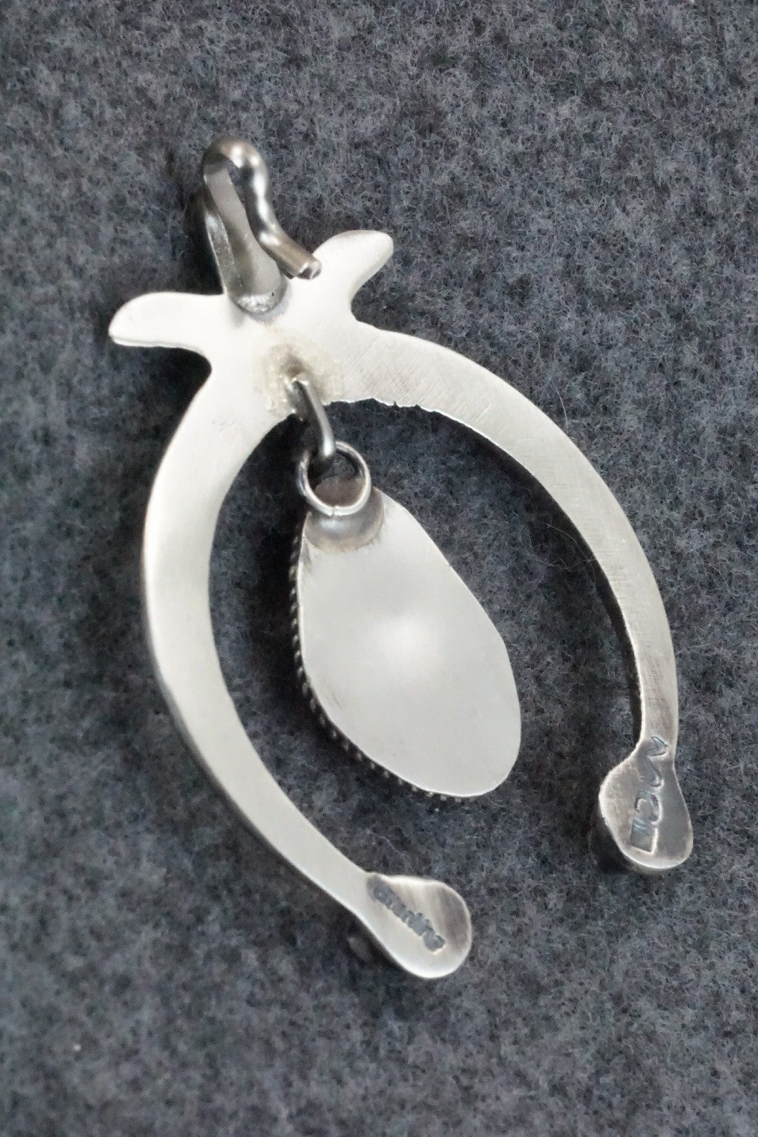 Turquoise and Sterling Silver Pendant - Martha Cayatineto