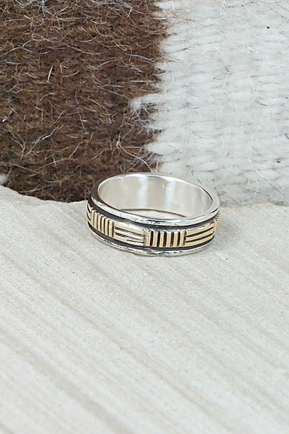 Sterling Silver & Gold Fill Ring - Bruce Morgan - Size 9