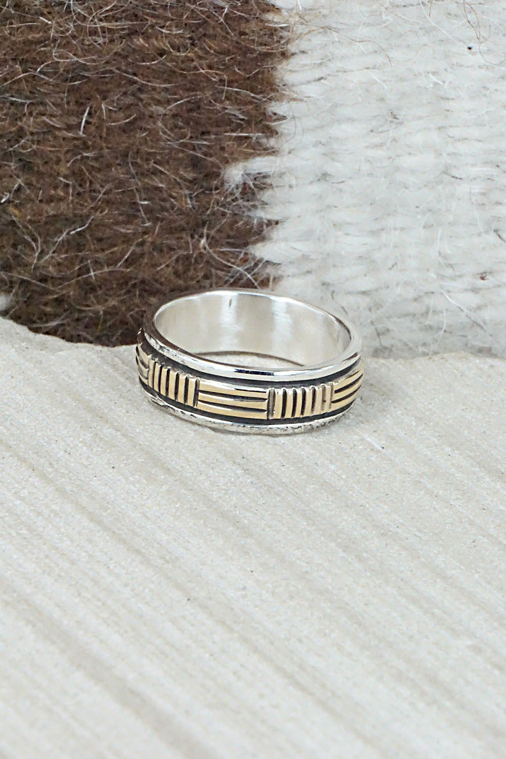 Sterling Silver & Gold Fill Ring - Bruce Morgan - Size 9