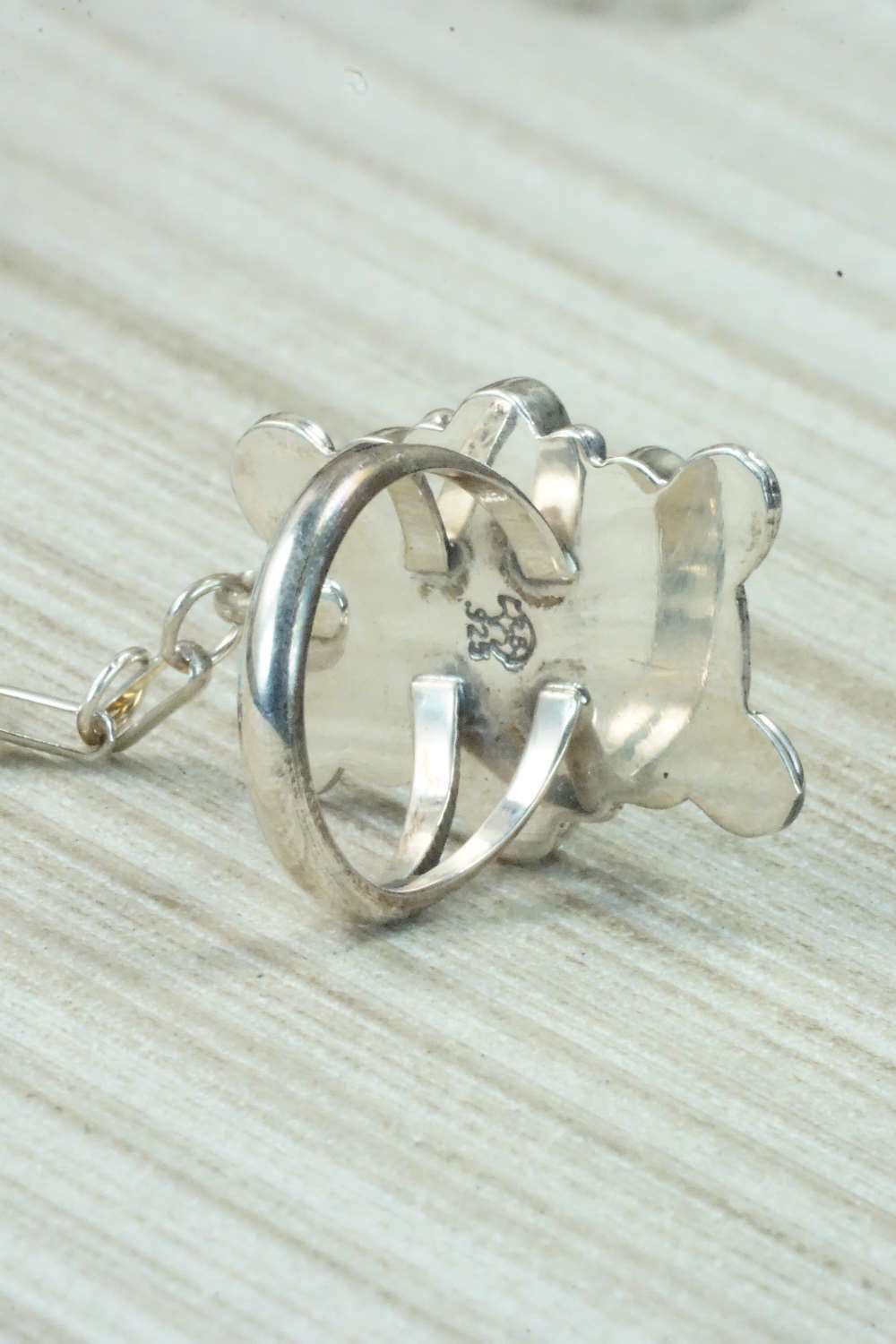 Turquoise & Sterling Silver Princess Bracelet & Ring - Size 8