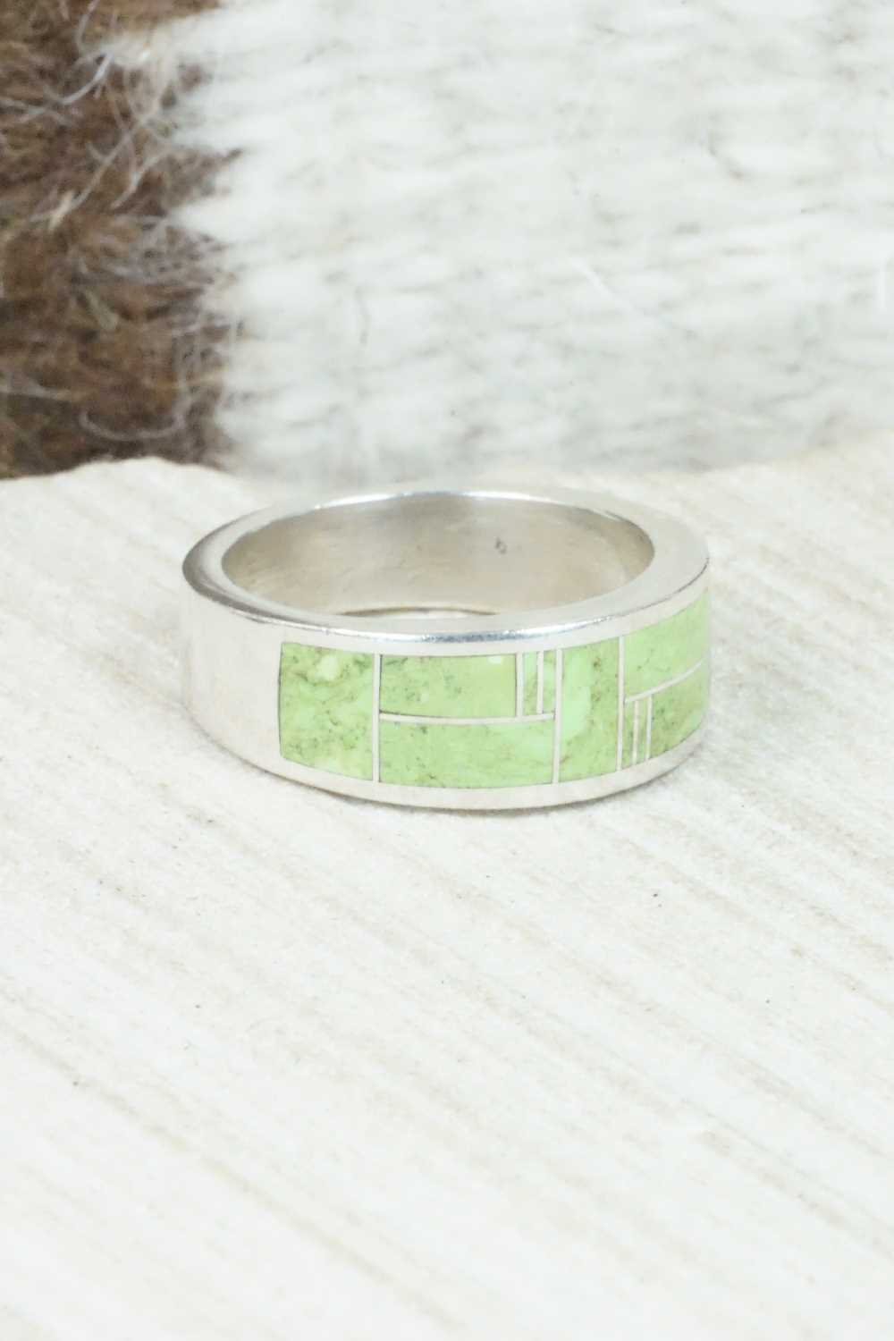 Gaspeite and Sterling Silver Ring - Abel Toledo - Size 8.75