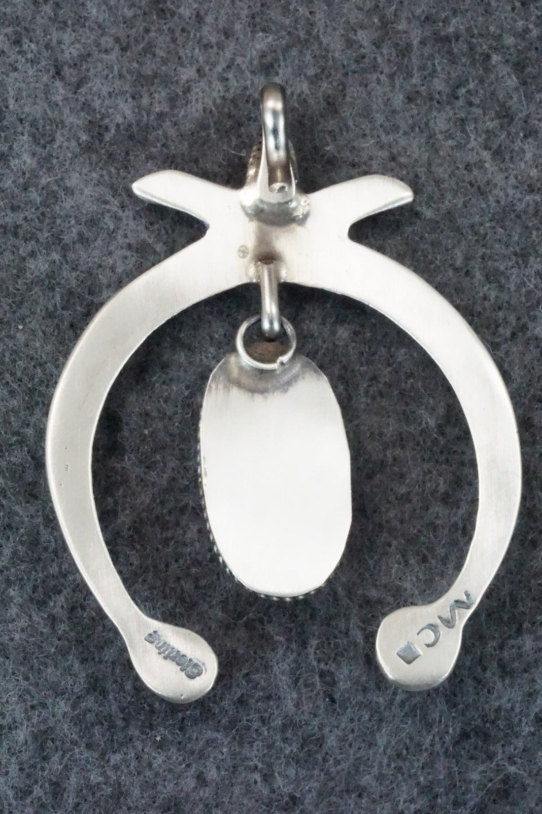 Turquoise and Sterling Silver Pendant - Martha Cayatineto