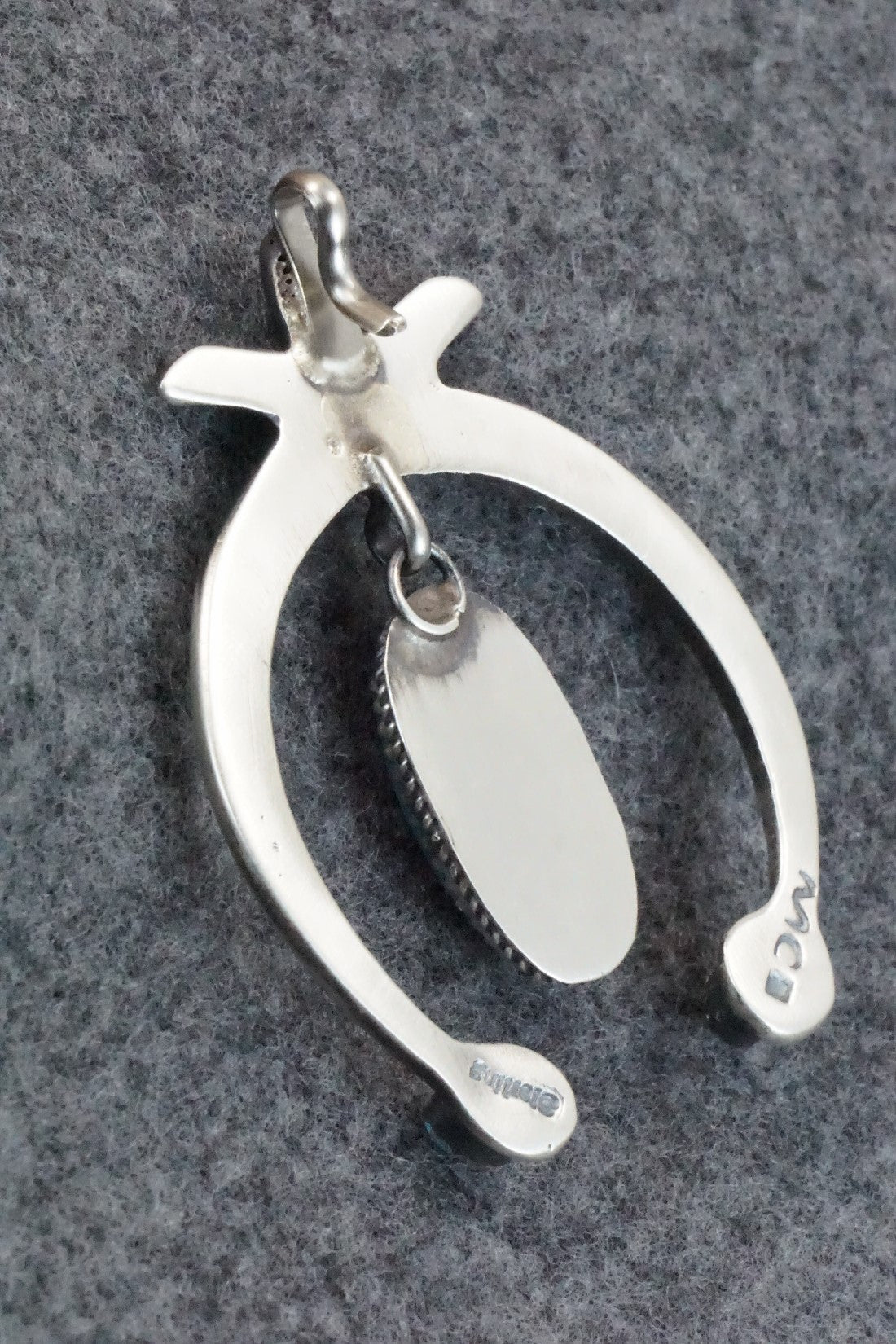 Turquoise and Sterling Silver Pendant - Martha Cayatineto