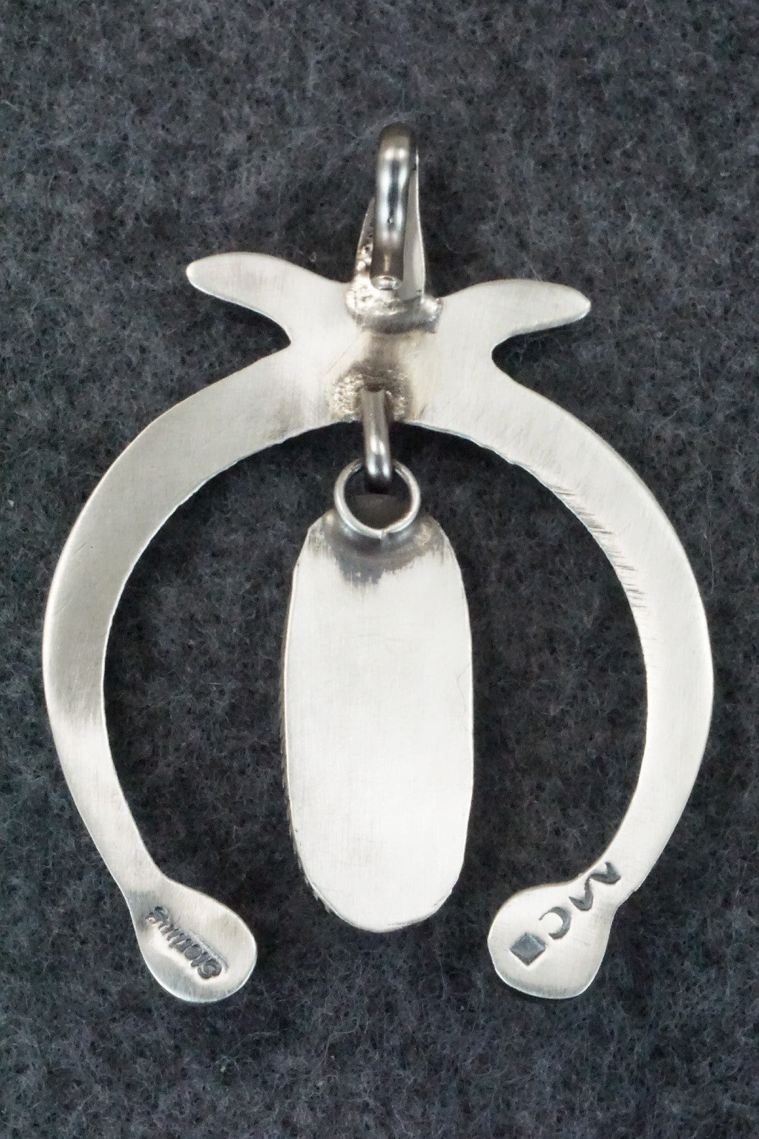 Spiny Oyster, Turquoise and Sterling Silver Pendant - Martha Cayatineto