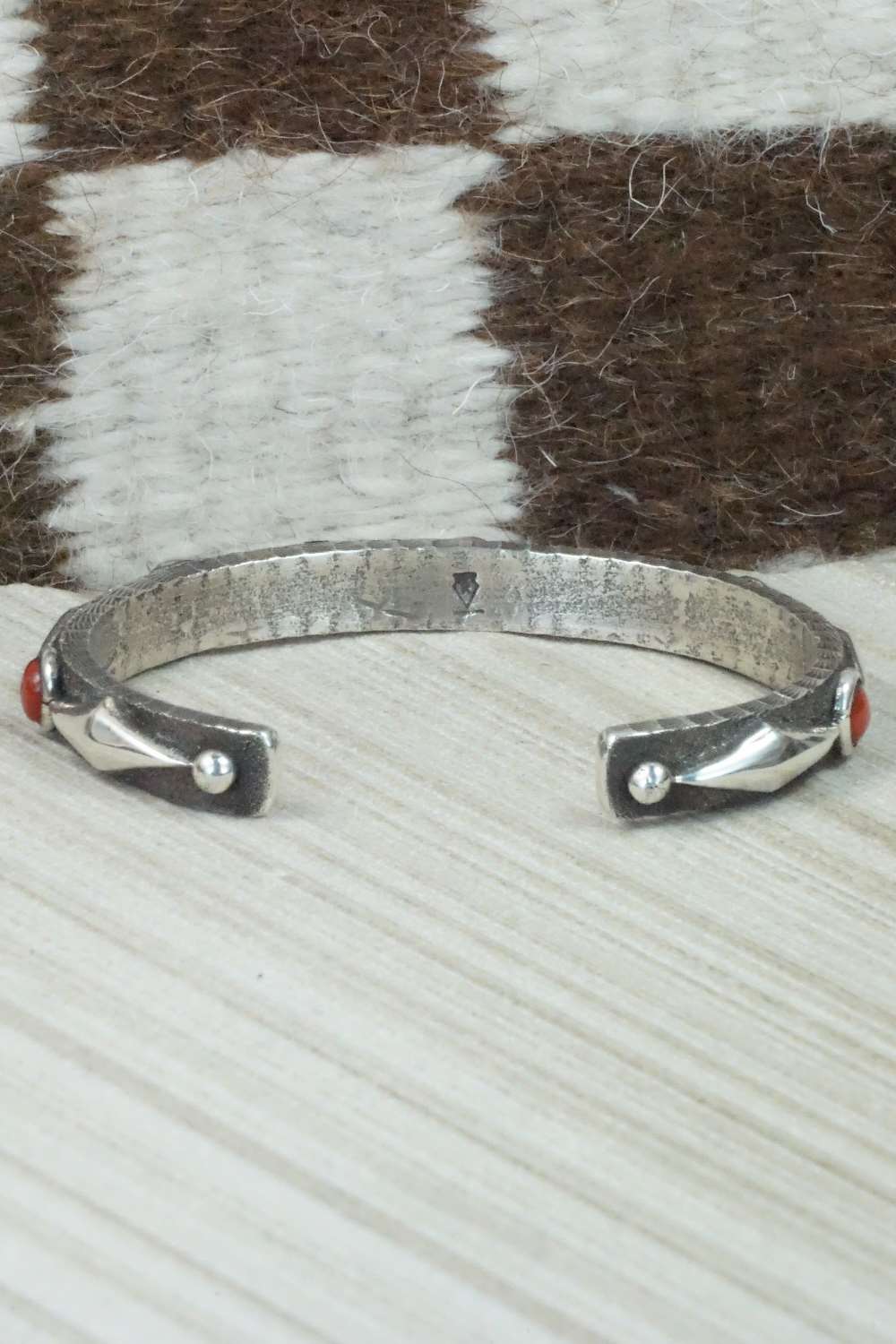 Coral & Sterling Silver Bracelet - Ernest Rangel