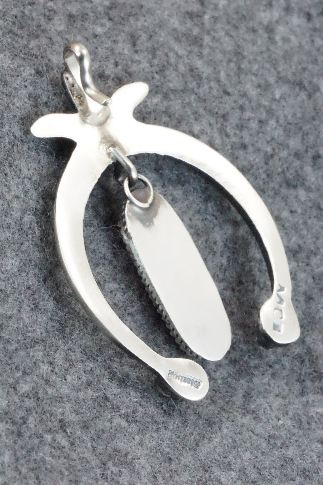 Spiny Oyster, Turquoise and Sterling Silver Pendant - Martha Cayatineto