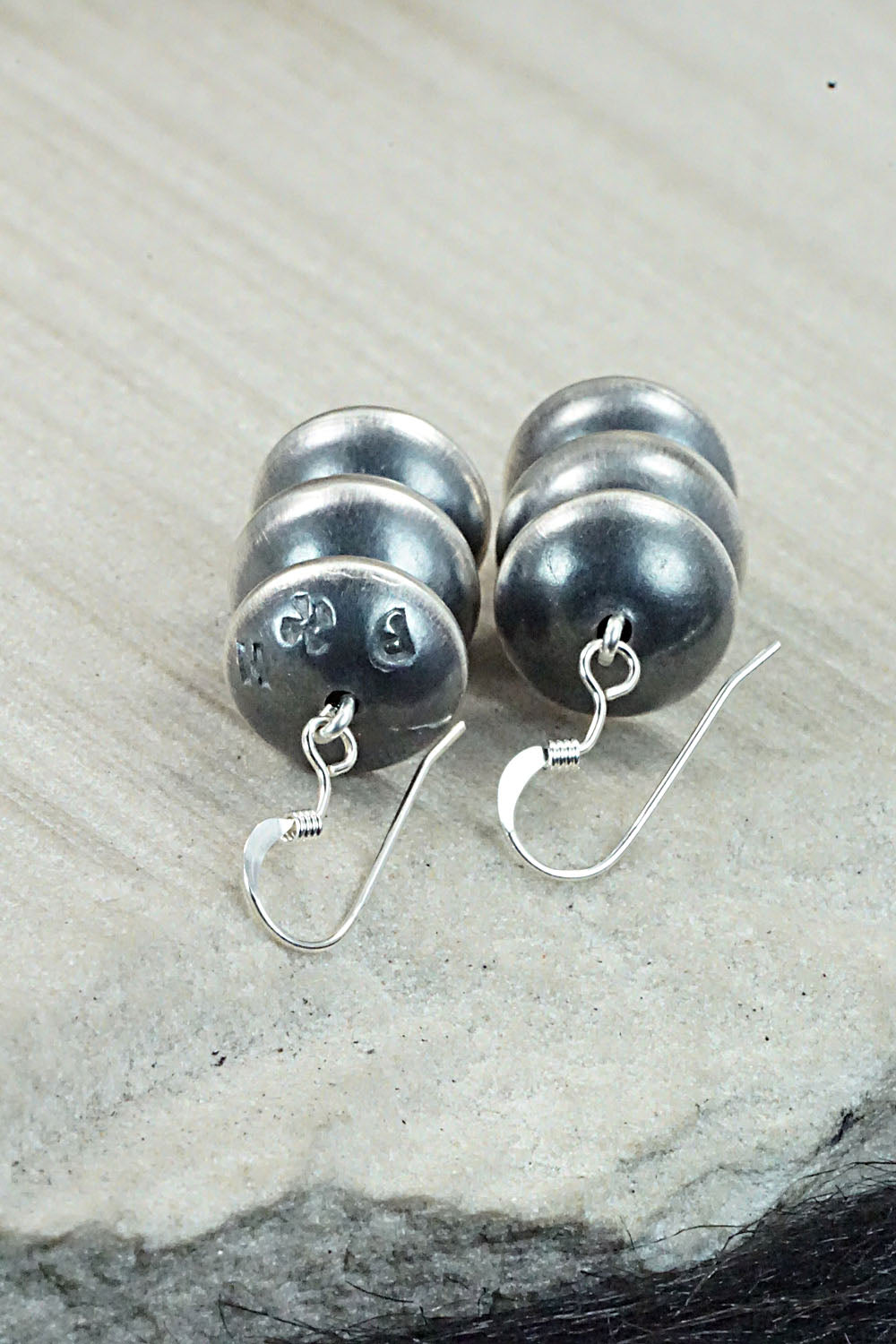 Sterling Silver Navajo Pearl Earrings - Presley Haley