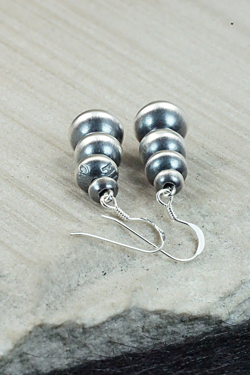 Sterling Silver Navajo Pearl Earrings - Presley Haley