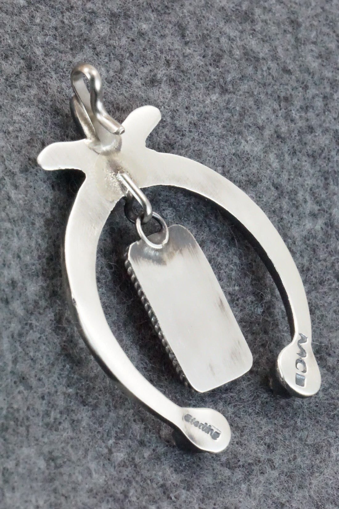 Spiny Oyster, Turquoise and Sterling Silver Pendant - Martha Cayatineto