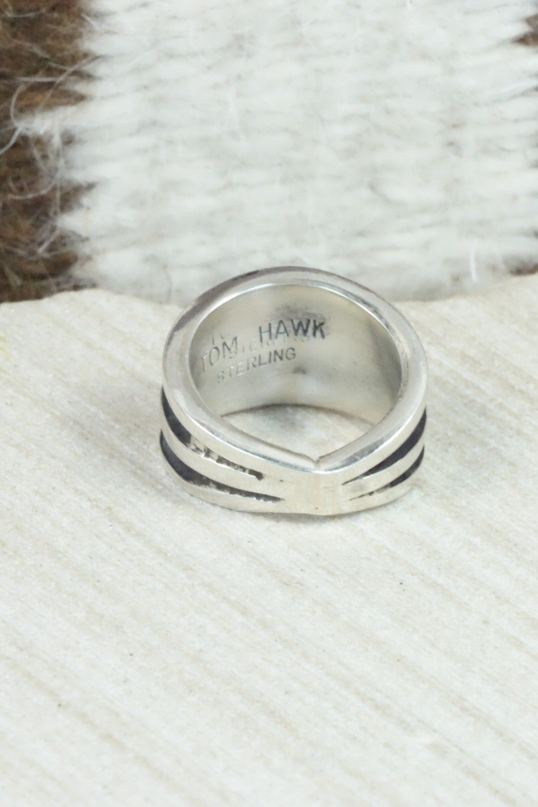 Sterling Silver Ring - Tom Hawk - Size 4.5