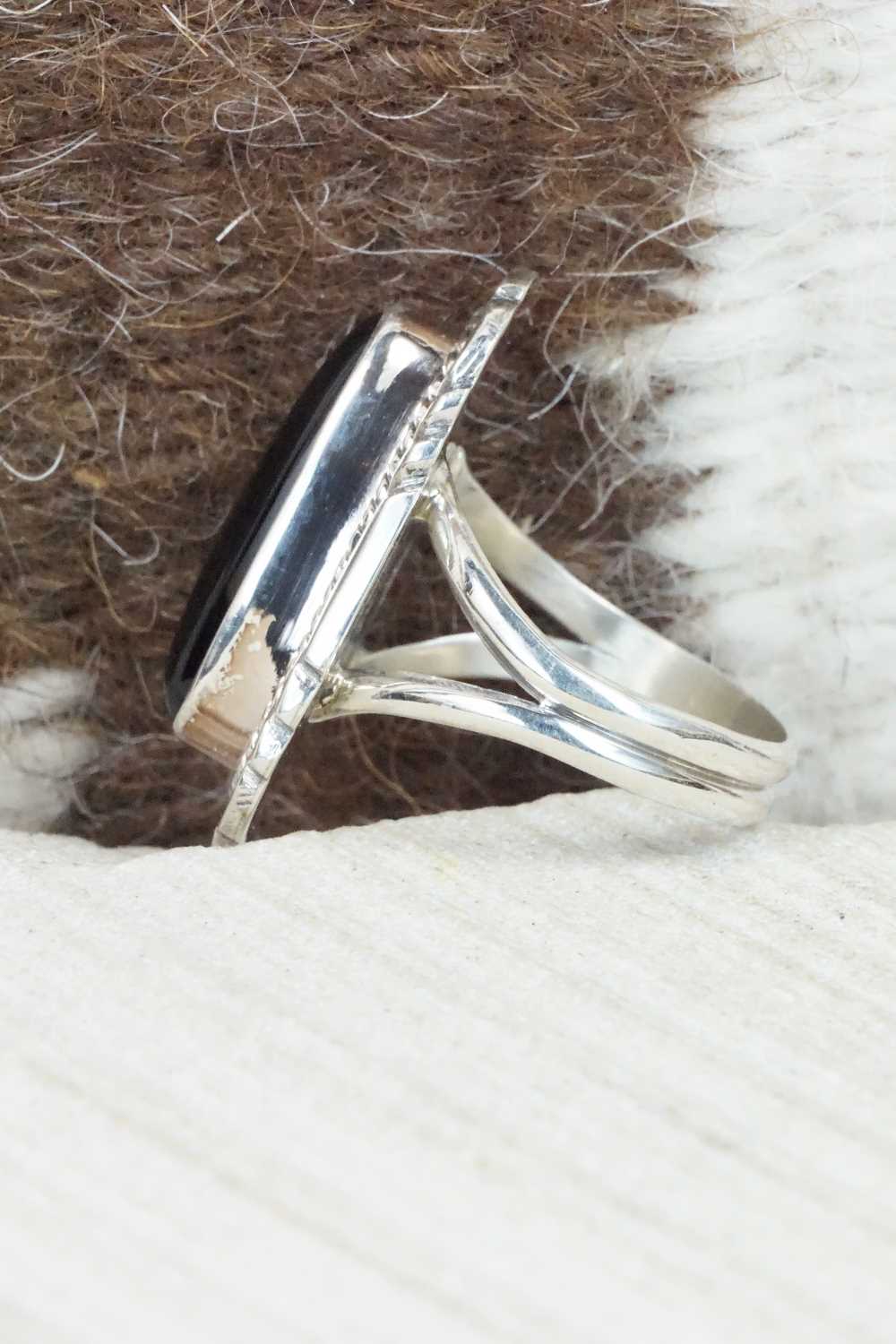 Onyx & Sterling Silver Ring - Victor Chee - Size 7.75