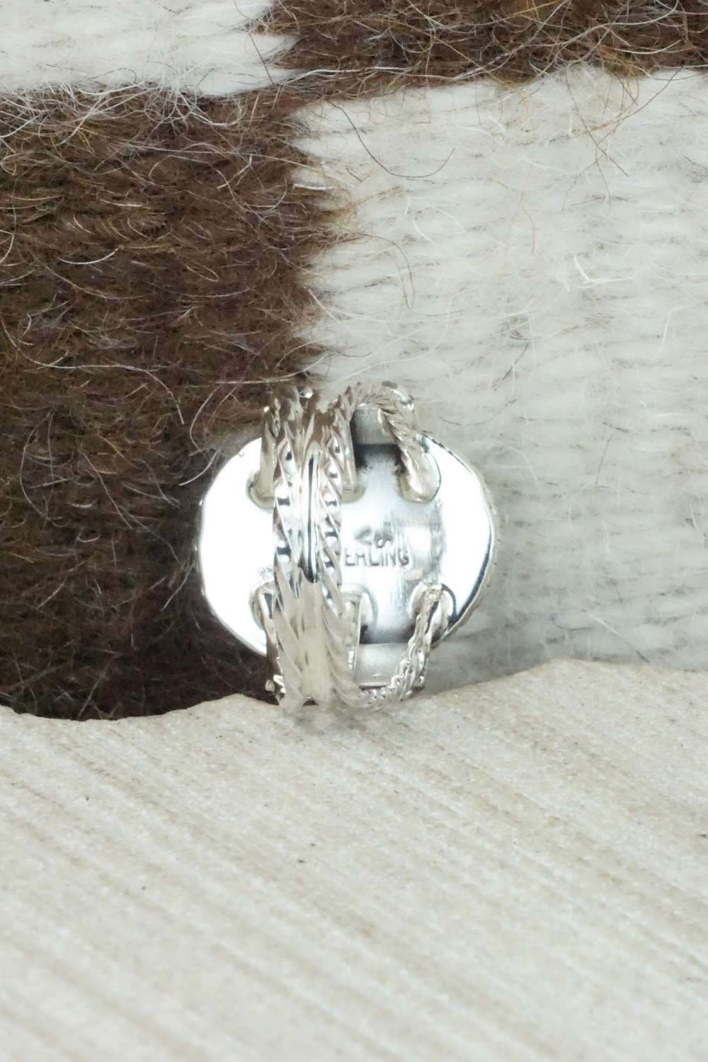 Turquoise & Sterling Silver Ring - Samuel Yellowhair - Size 5.5