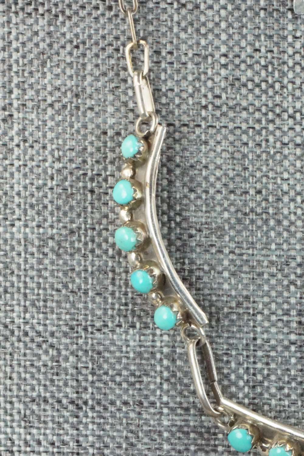 Turquoise & Sterling Silver Necklace and Earrings Set - Zuni