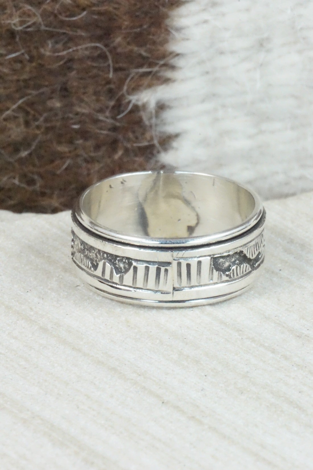 Sterling Silver Ring - Elaine Becenti - Size 11.5