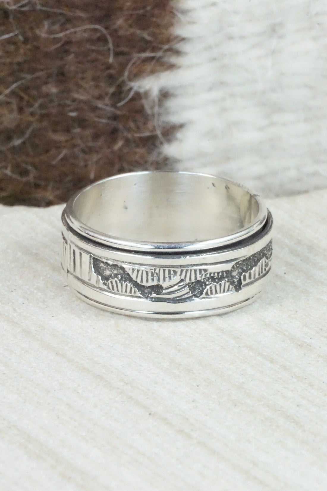 Sterling Silver Ring - Elaine Becenti - Size 11.5