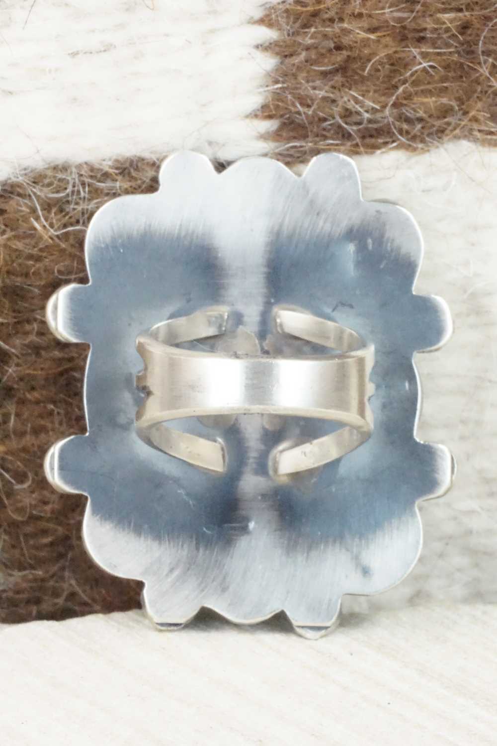 Turquoise and Sterling Silver Ring - Pete Morgan - Size 7.5