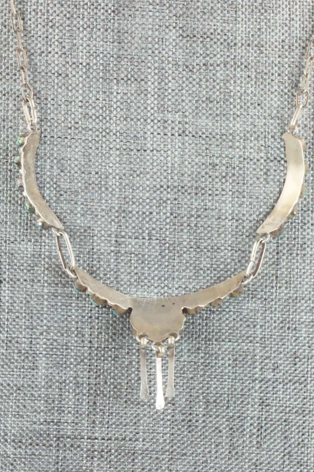 Turquoise & Sterling Silver Necklace and Earrings Set - Zuni