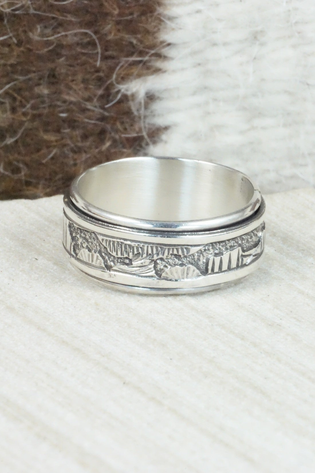 Sterling Silver Ring - Elaine Becenti - Size 11.5