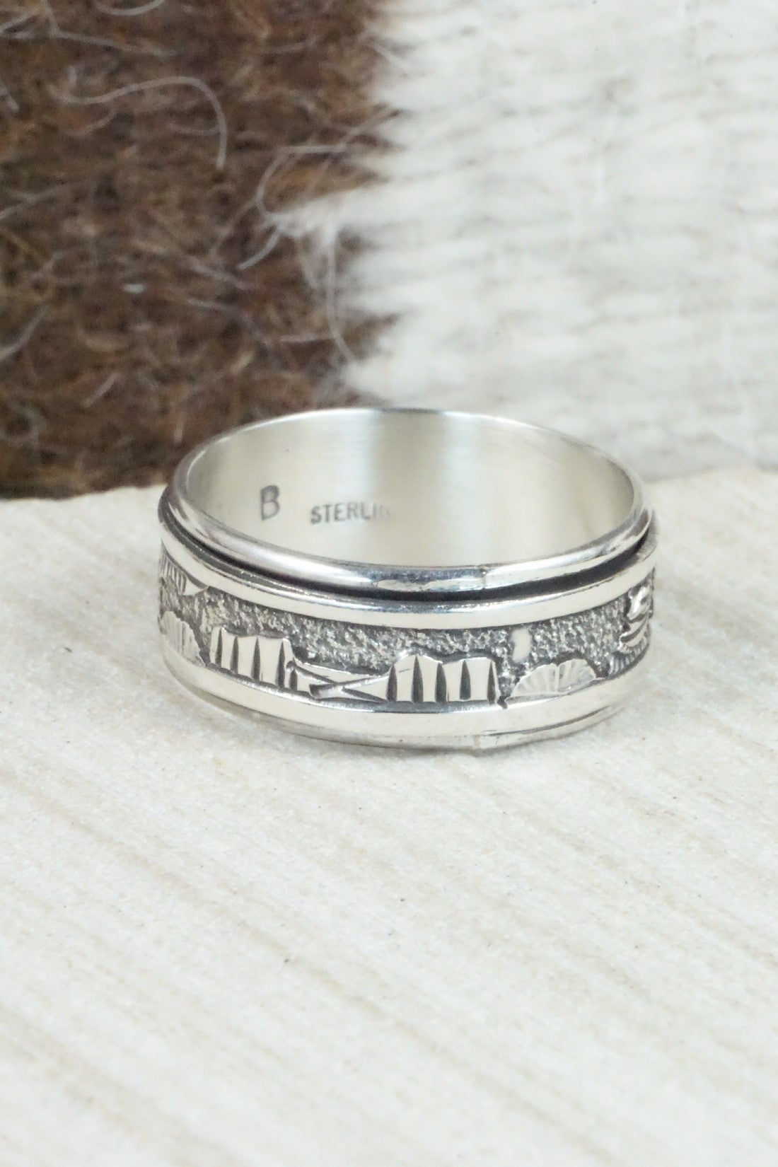 Sterling Silver Ring - Elaine Becenti - Size 11.5