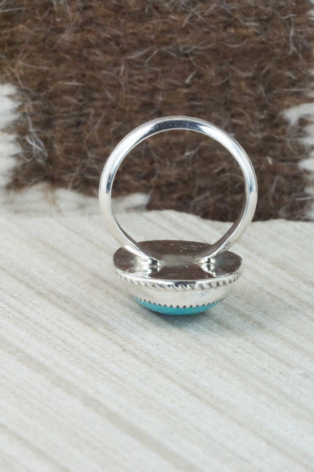 Turquoise & Sterling Silver Ring - Donavan Nez - Size 10