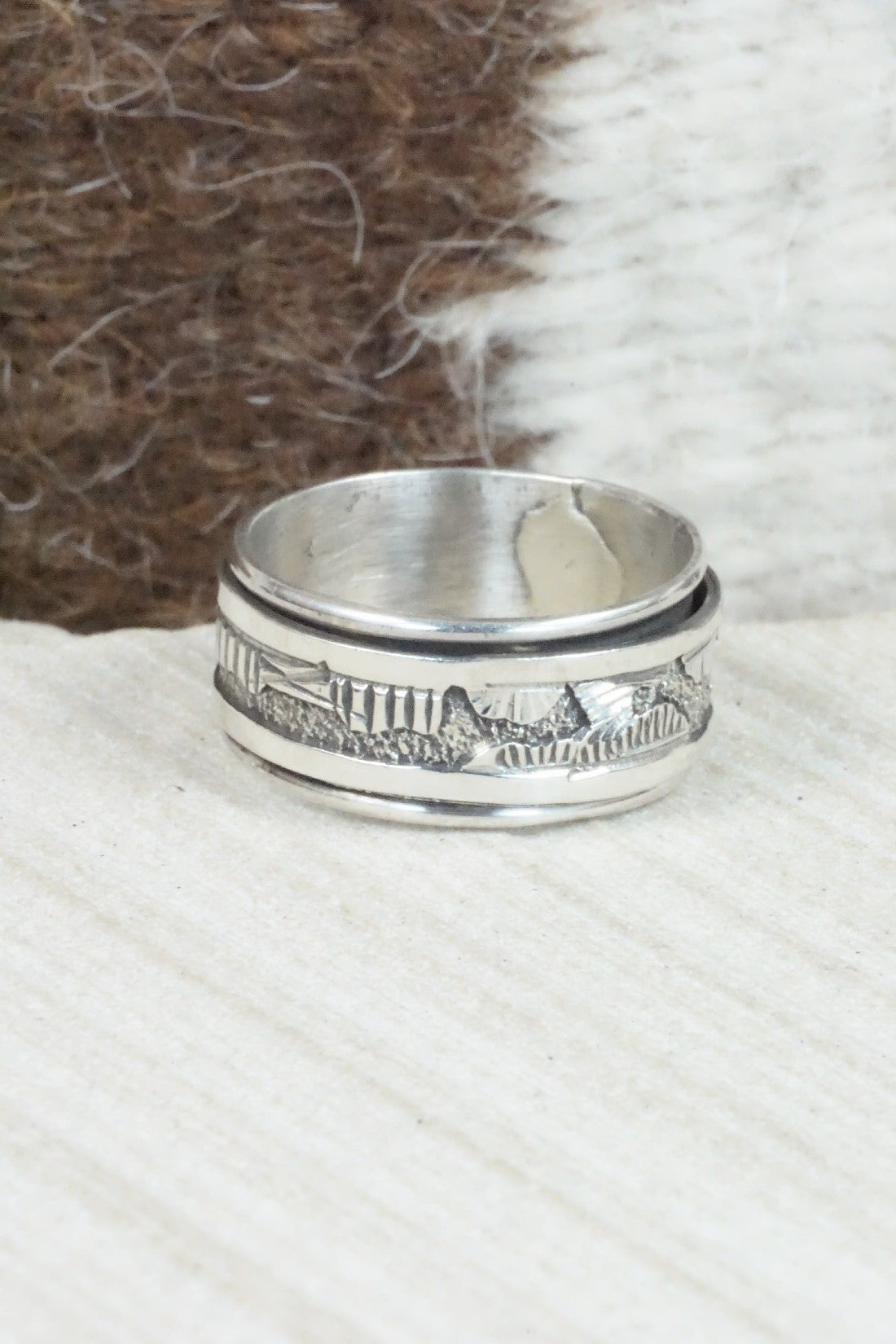 Sterling Silver Ring - Elaine Becenti - Size 8.75