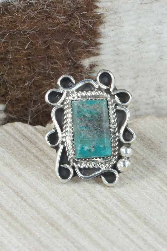 Turquoise & Sterling Silver Ring - Donavan Nez - Size 9