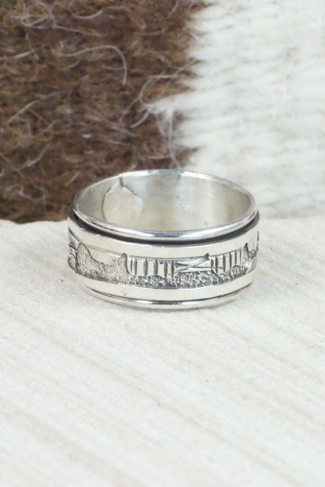 Sterling Silver Ring - Elaine Becenti - Size 8.75