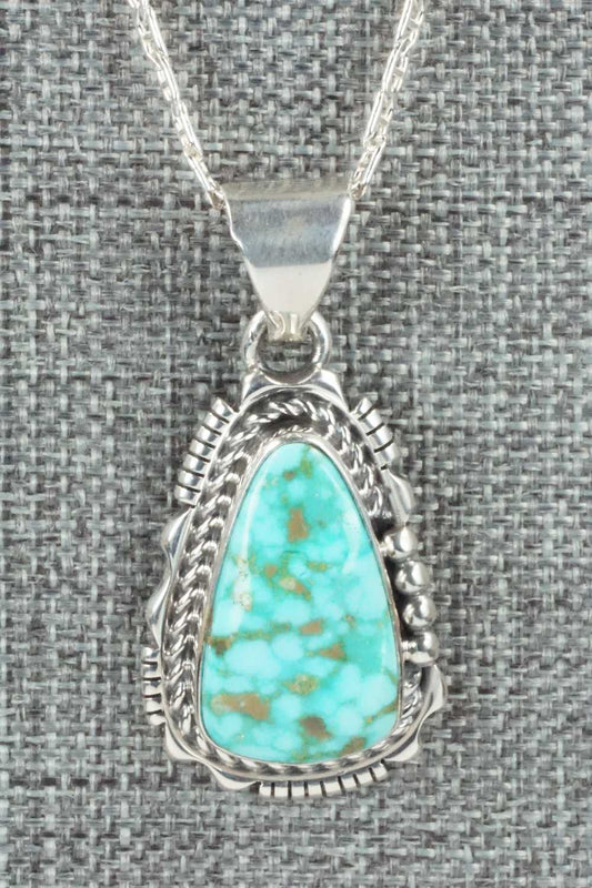 Turquoise & Sterling Silver Pendant and Necklace - Ray Jack