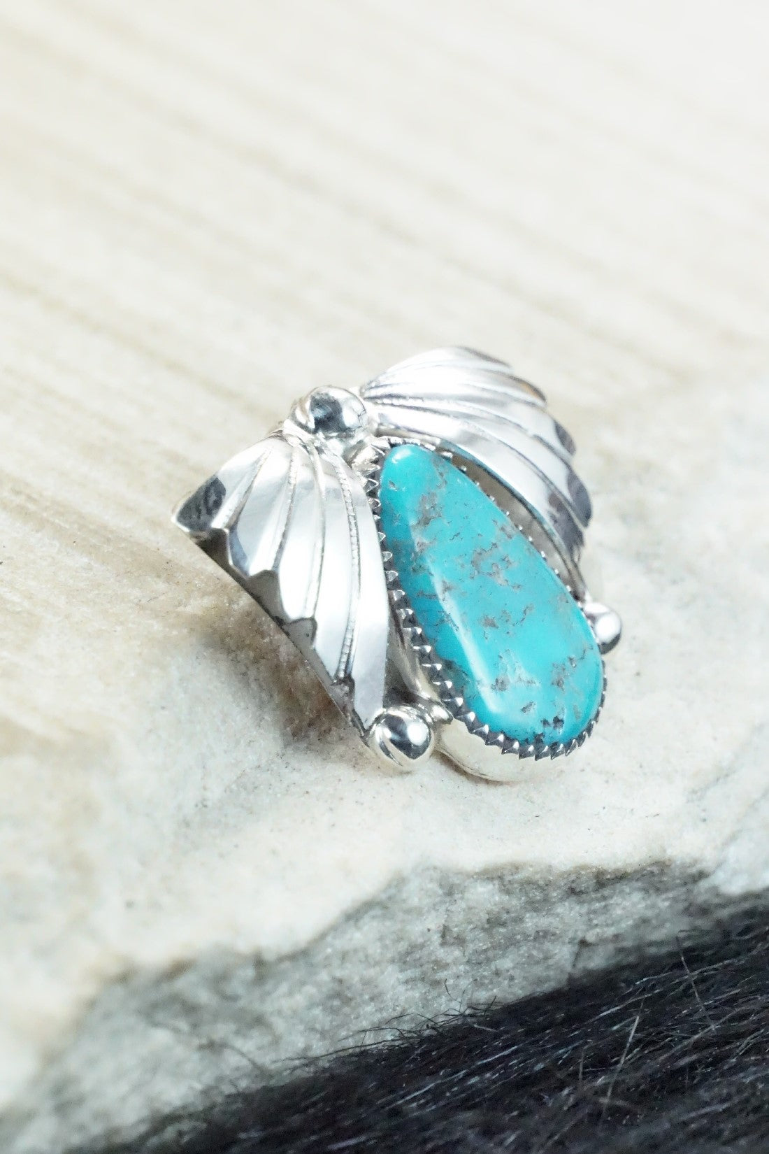 Turquoise & Sterling Silver Pendant - Lyolita Tsattie