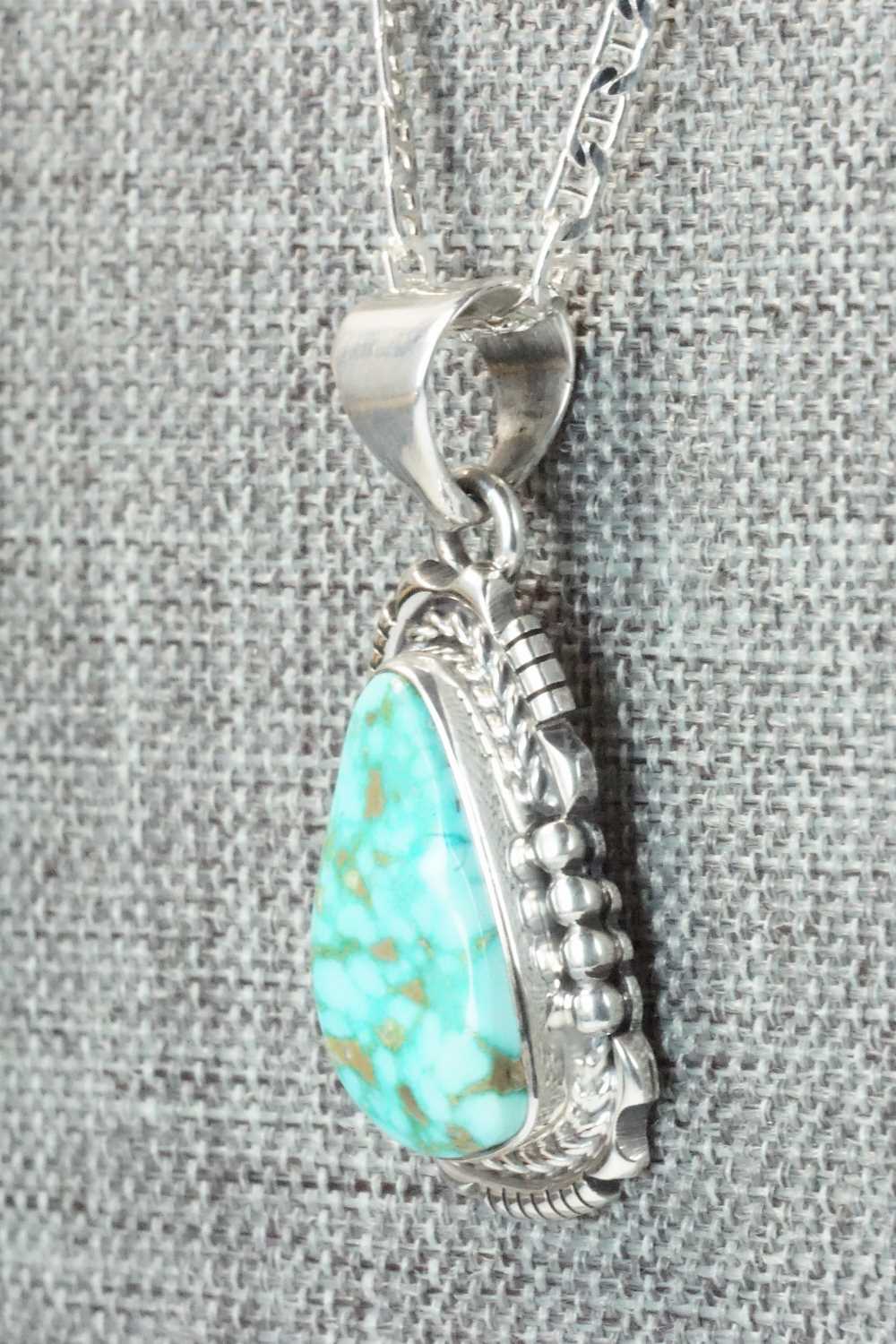 Turquoise & Sterling Silver Pendant and Necklace - Ray Jack