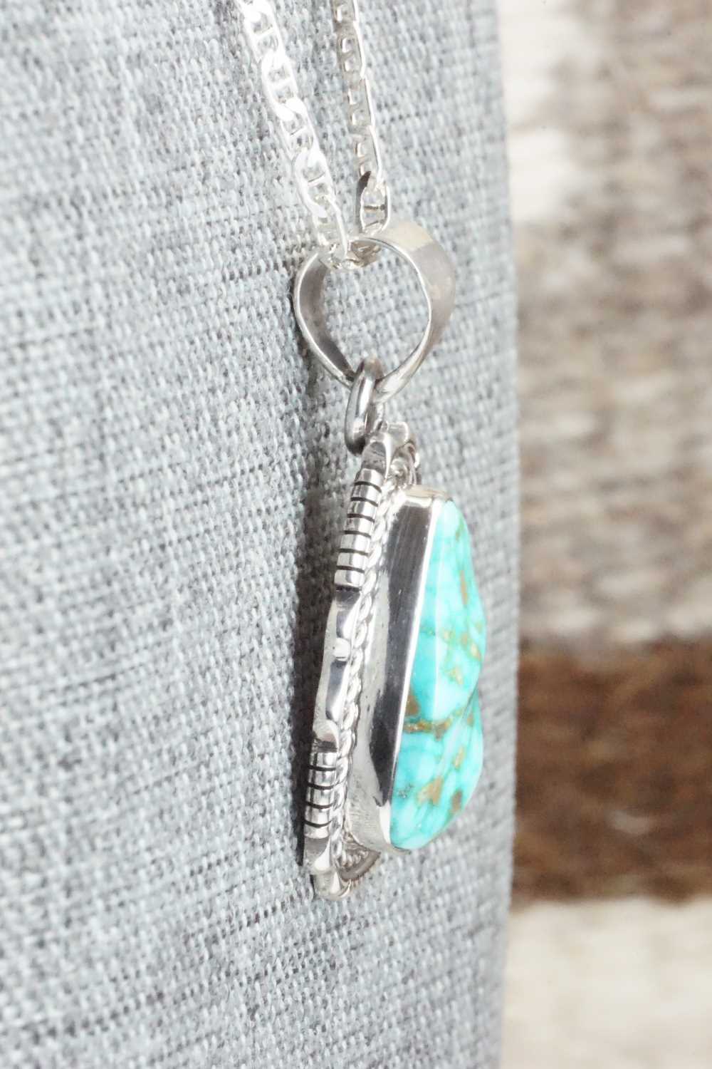 Turquoise & Sterling Silver Pendant and Necklace - Ray Jack