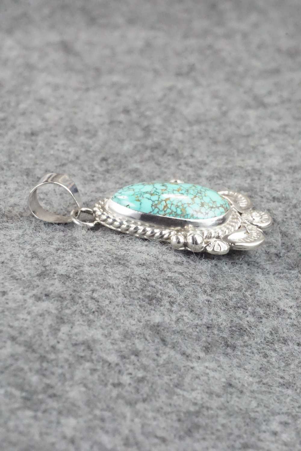 Turquoise & Sterling Silver Pendant - Ella Linkin