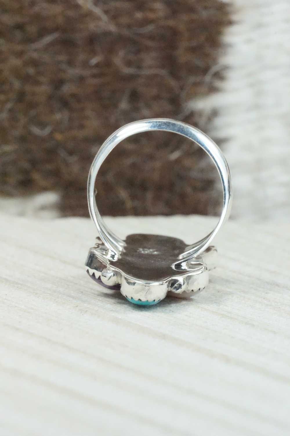 Multi Stone & Sterling Silver Ring - Roberta Begay - Size 8.25