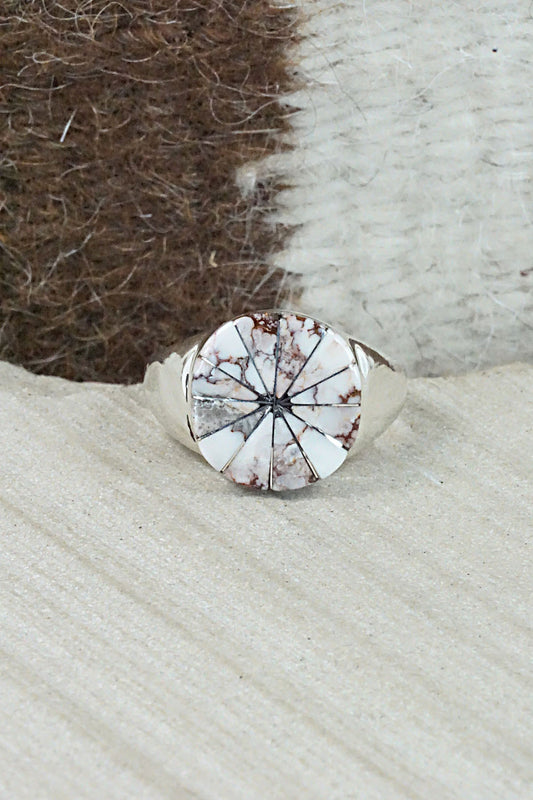 Wild Horse & Sterling Silver Ring - Johnson Laweka - Size 10.25
